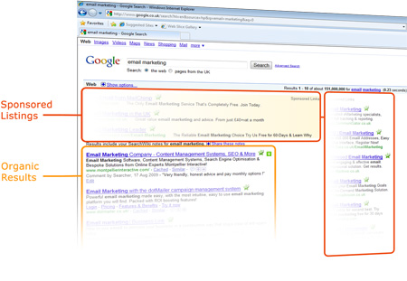 Search Engine Optimisation and SEO in Cheltenham Organic SEO vs Sponsored Links and PPC